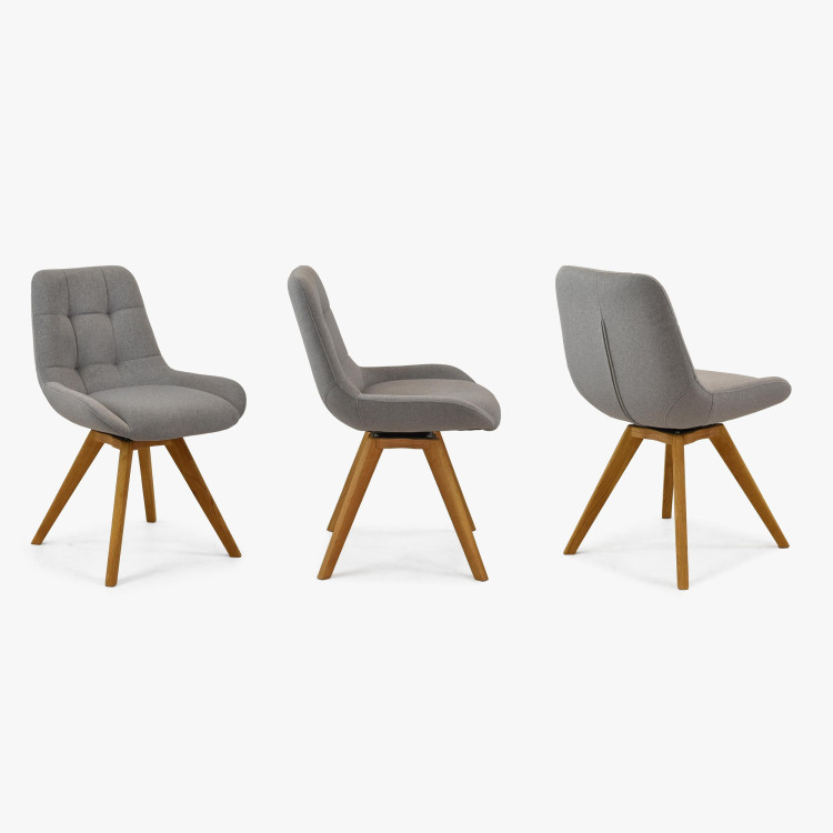 Pohodlná jídelní židle , šedé čalunění