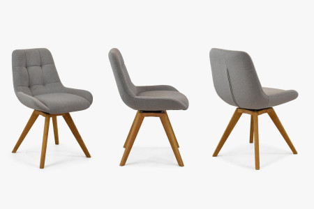 Pohodlná jídelní židle , šedé čalunění