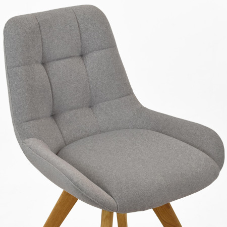 Pohodlná jídelní židle , šedé čalunění