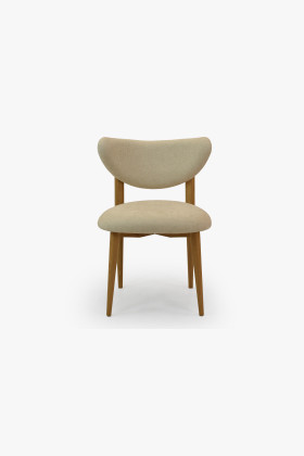 Luxusní jídelní židle dub s ecru čalouněním 2