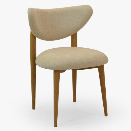 Luxusní jídelní židle dub s ecru čalouněním