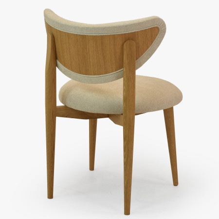 Luxusní jídelní židle dub s ecru čalouněním