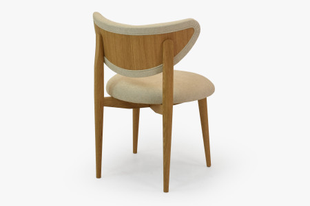 Luxusní jídelní židle dub s ecru čalouněním