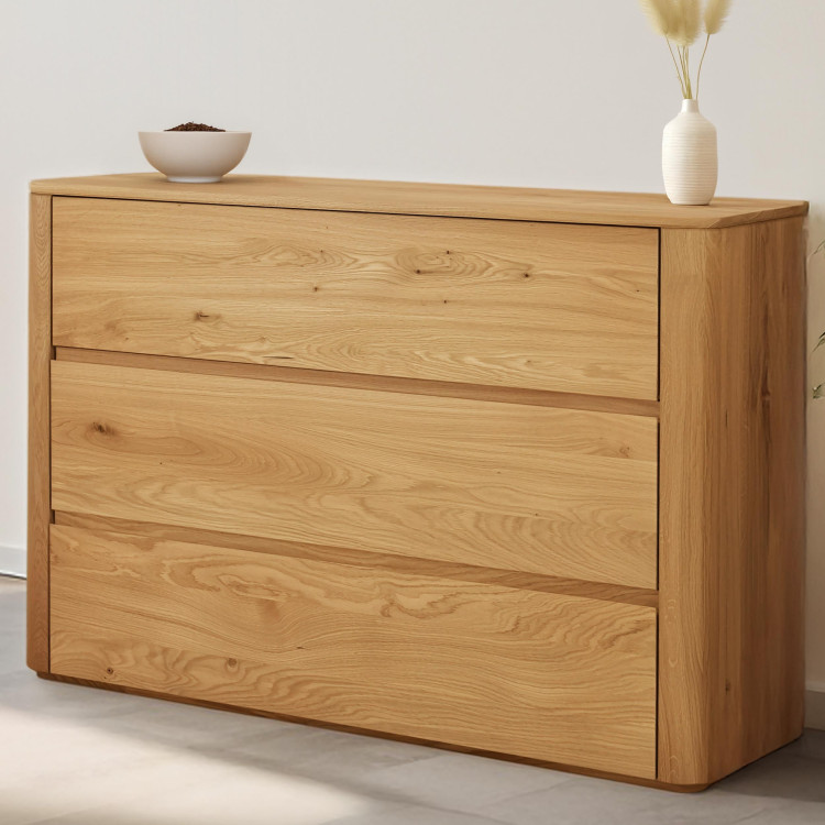 Dubová komoda se zásuvkami 120 cm široká