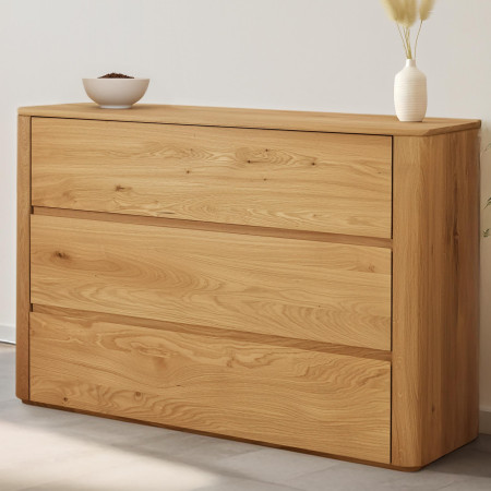Dubová komoda se zásuvkami 120 cm široká