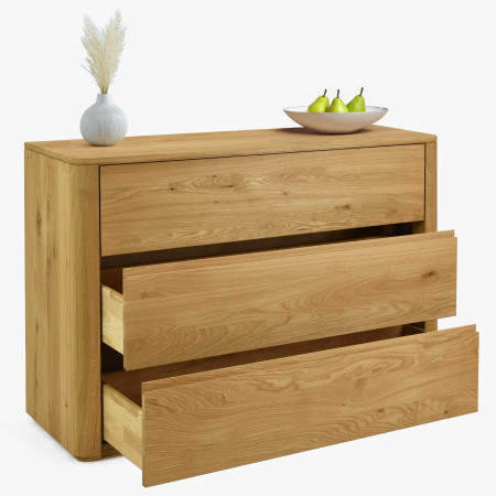 Dubová komoda se zásuvkami 120 cm široká