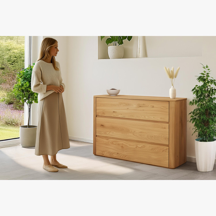 Dubová komoda se zásuvkami 120 cm široká