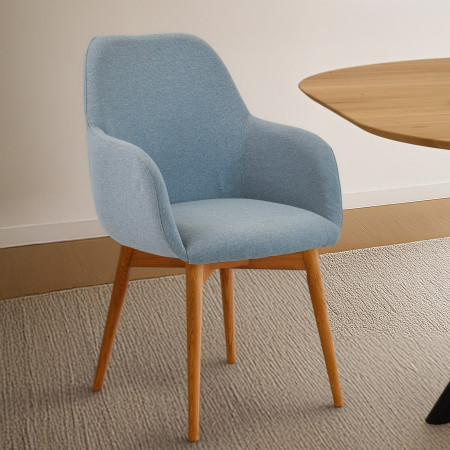 Designová židle s područkami, Sky tyrkysová