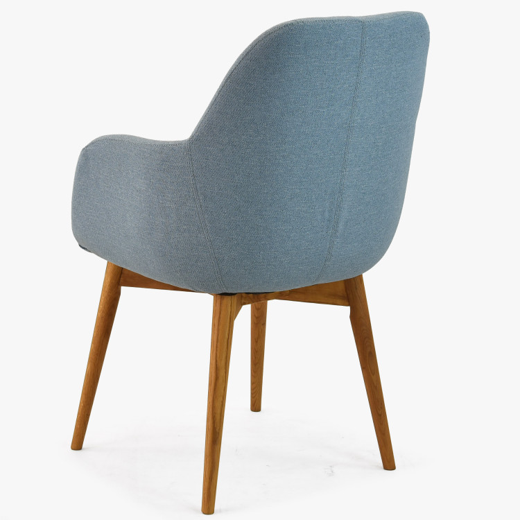 Designová židle s područkami, Sky tyrkysová