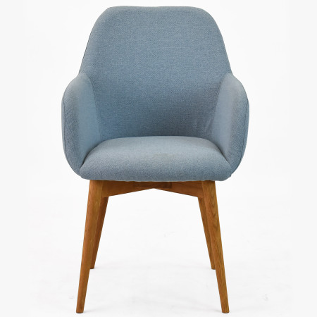 Designová židle s područkami, Sky tyrkysová