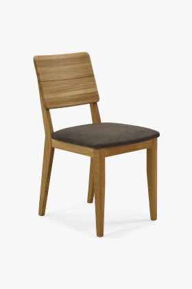 Dubová jídelní židle s čalouněným sedakem