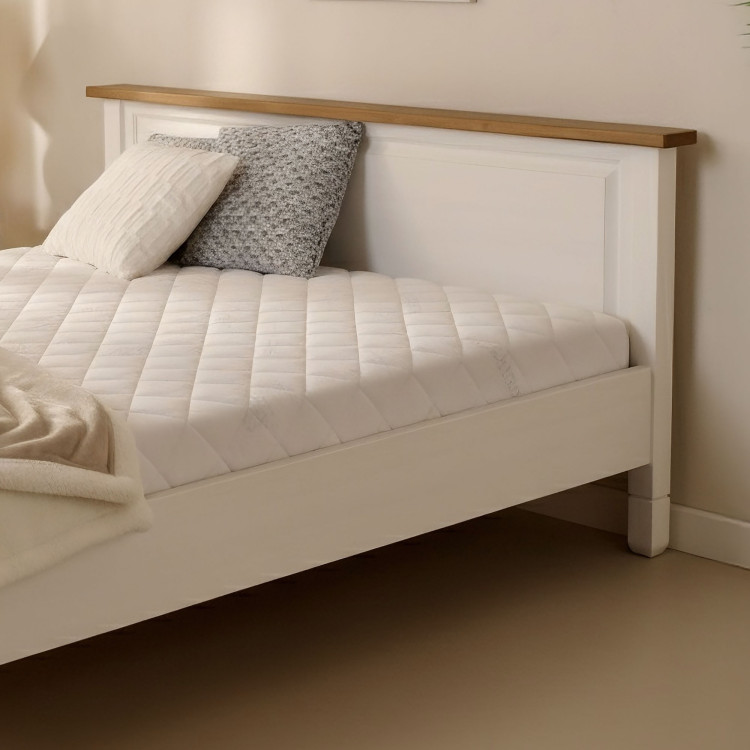 Bílá rustikální postel France 160 x 200 cm