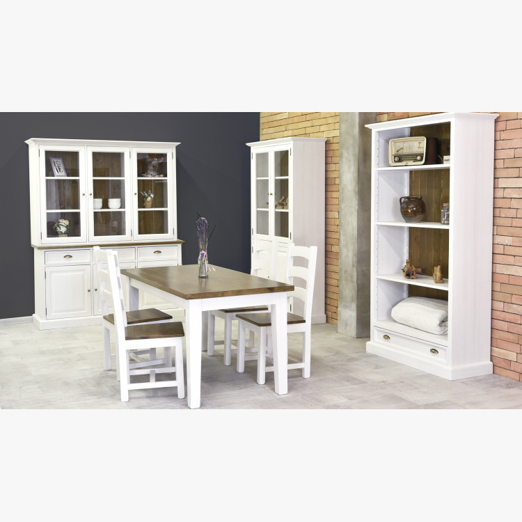 Dřevěná vitrina dvoudveřová v provence stylu, Typ 12