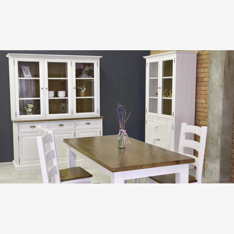 Dřevěná vitrina dvoudveřová v provence stylu, Typ 12