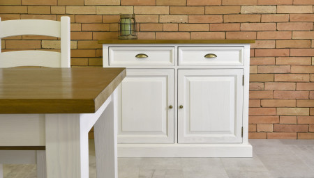 Dřevěná komoda menší v provence stylu, France typ 44