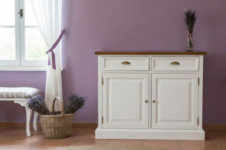 Dřevěná komoda menší v provence stylu, France typ 44