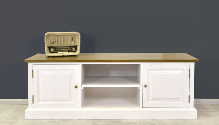 Dřevěná tv komoda v provence stylu, France typ 25