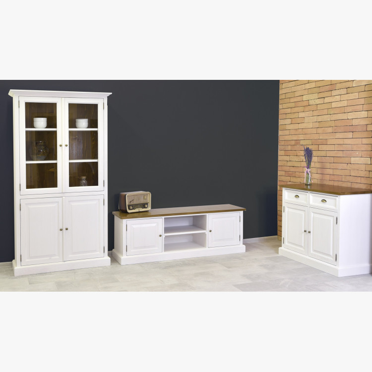 Dřevěná tv komoda v provence stylu, France typ 25