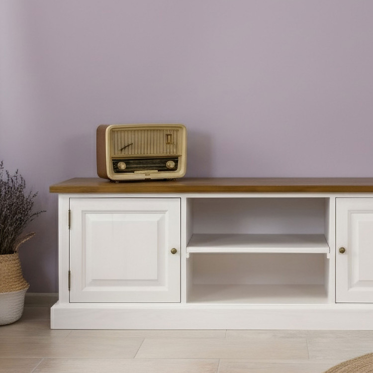 Dřevěná tv komoda v provence stylu, France typ 25