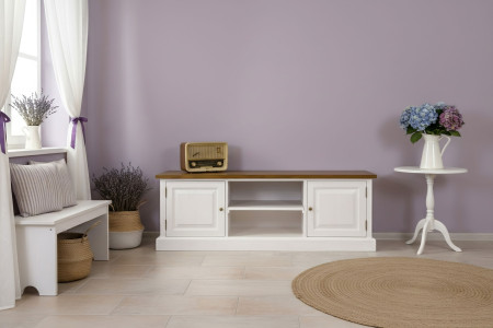 Dřevěná tv komoda v provence stylu, France typ 25