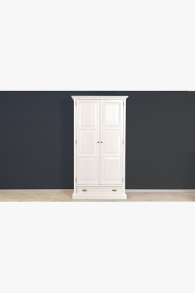 Bílá rustikální skříň - dvoudveřová, France 2D 2