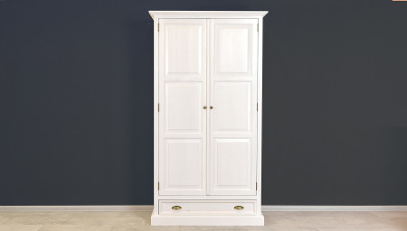 Bílá rustikální skříň - dvoudveřová, France 2D