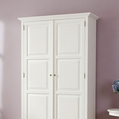 Bílá rustikální skříň - dvoudveřová, France 2D