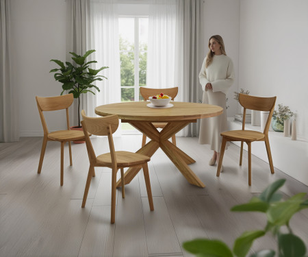 Moderní židle dub Eva, sedák dřevo dub