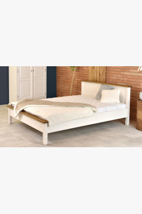 Bílá rustikální postel France 180 x 200 cm 2