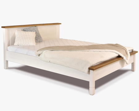 Bílá rustikální postel France 180 x 200 cm