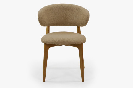 Prémiova dubová židle s béžovým čalouněním