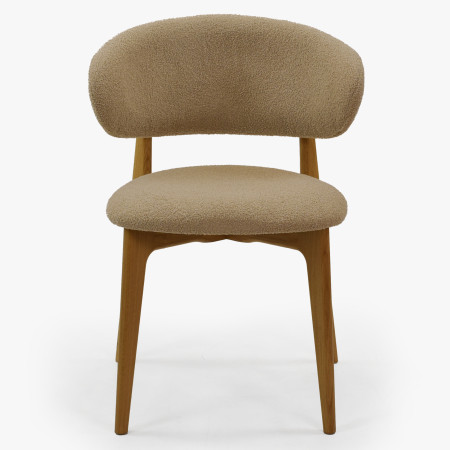 Prémiova dubová židle s béžovým čalouněním