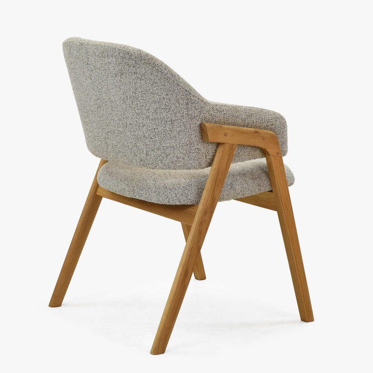 Dubova židle v šedé barvě