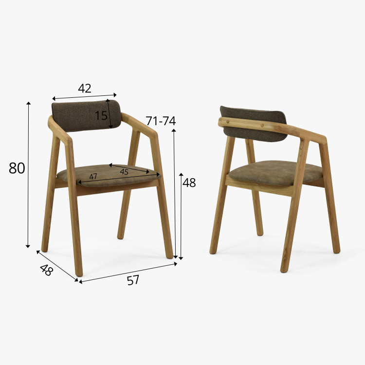 Prémiova dubová židle - čaluněná