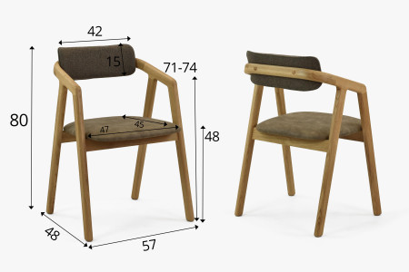 Prémiova dubová židle - čaluněná