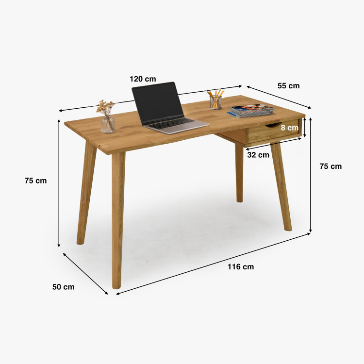 Dubový pracovní stůl, model Juraj