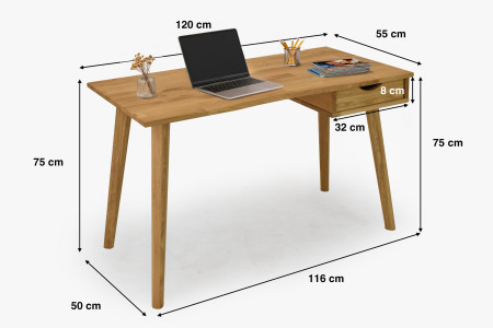 Dubový pracovní stůl, model Juraj