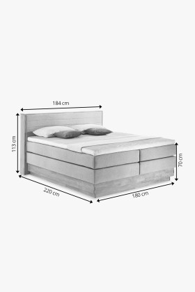 Postel boxspring s úložným prostorem, Moneta 180 - výběr látky 2