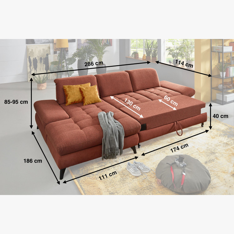 Rohová sedací souprava Carolina - roh v levo