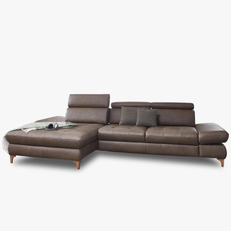 Kožená rohová sedací souprava Carolina - roh v levo