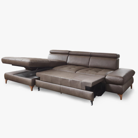 Kožená rohová sedací souprava Carolina - roh v levo