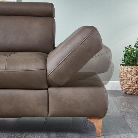 Kožená rohová sedací souprava Carolina - roh v levo