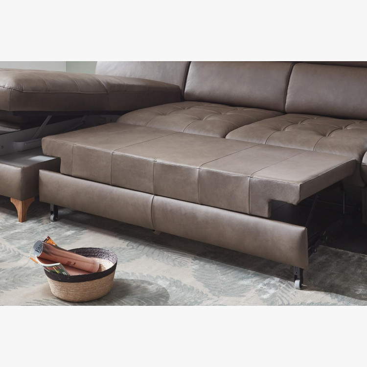 Kožená rohová sedací souprava Carolina - roh v levo