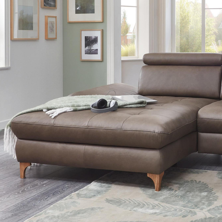 Kožená rohová sedací souprava Carolina - roh v levo