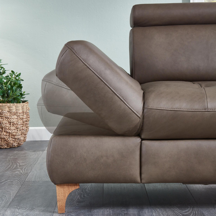 Kožená rohová sedací souprava Carolina - roh v pravo