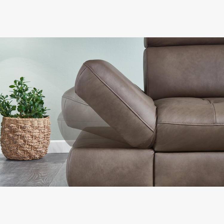 Kožená rohová sedací souprava Carolina - roh v pravo