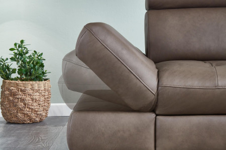 Kožená rohová sedací souprava Carolina - roh v pravo