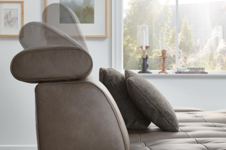 Kožená rohová sedací souprava Carolina - roh v pravo