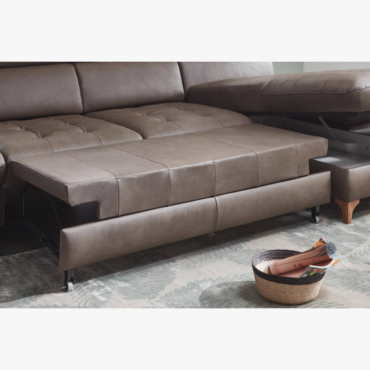 Kožená rohová sedací souprava Carolina - roh v pravo