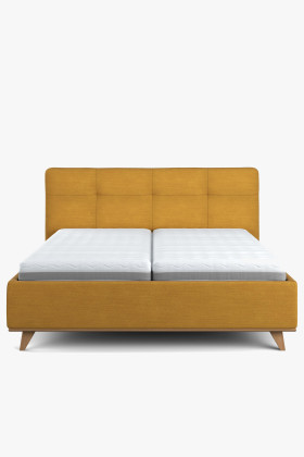 Čaluněná postel s úložným prostorem zelená, 180 x 200 cm 2